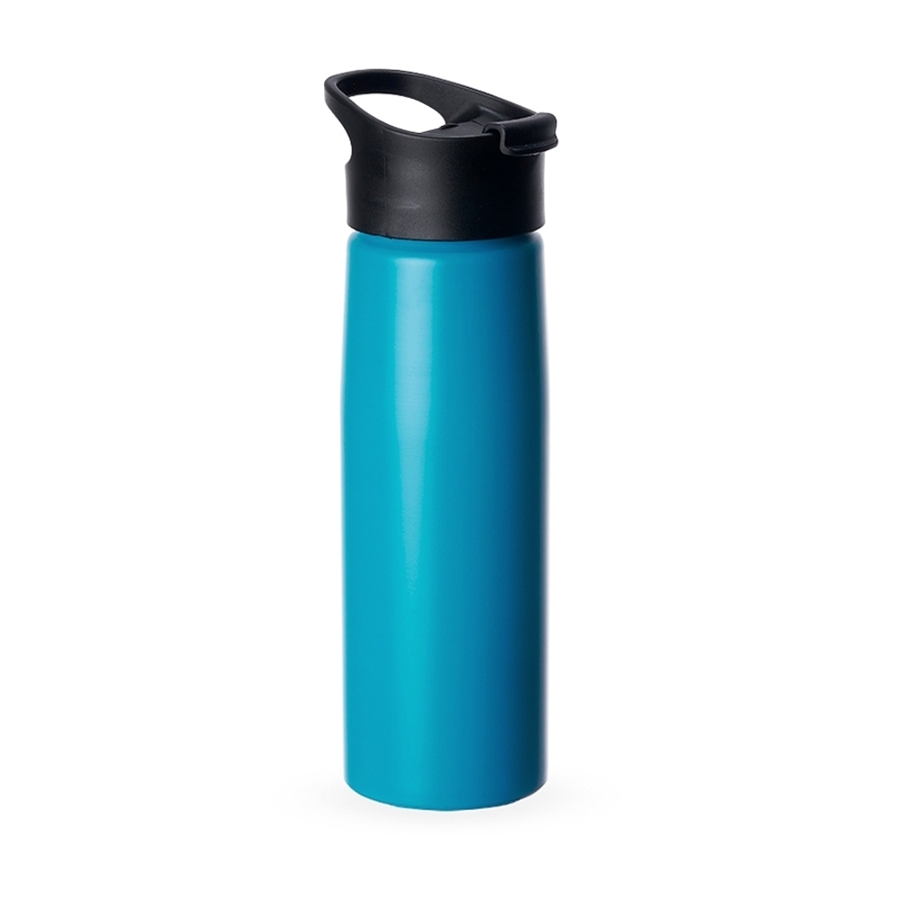 Squeeze de alumínio 750 ml fosco com bico e alça personalizado com a logo da empresa