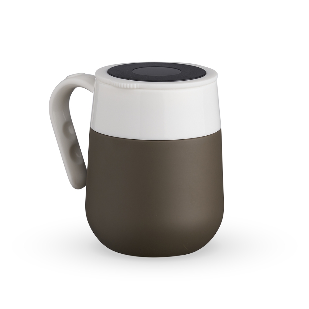 Caneca térmica inox 500 ml com display LED