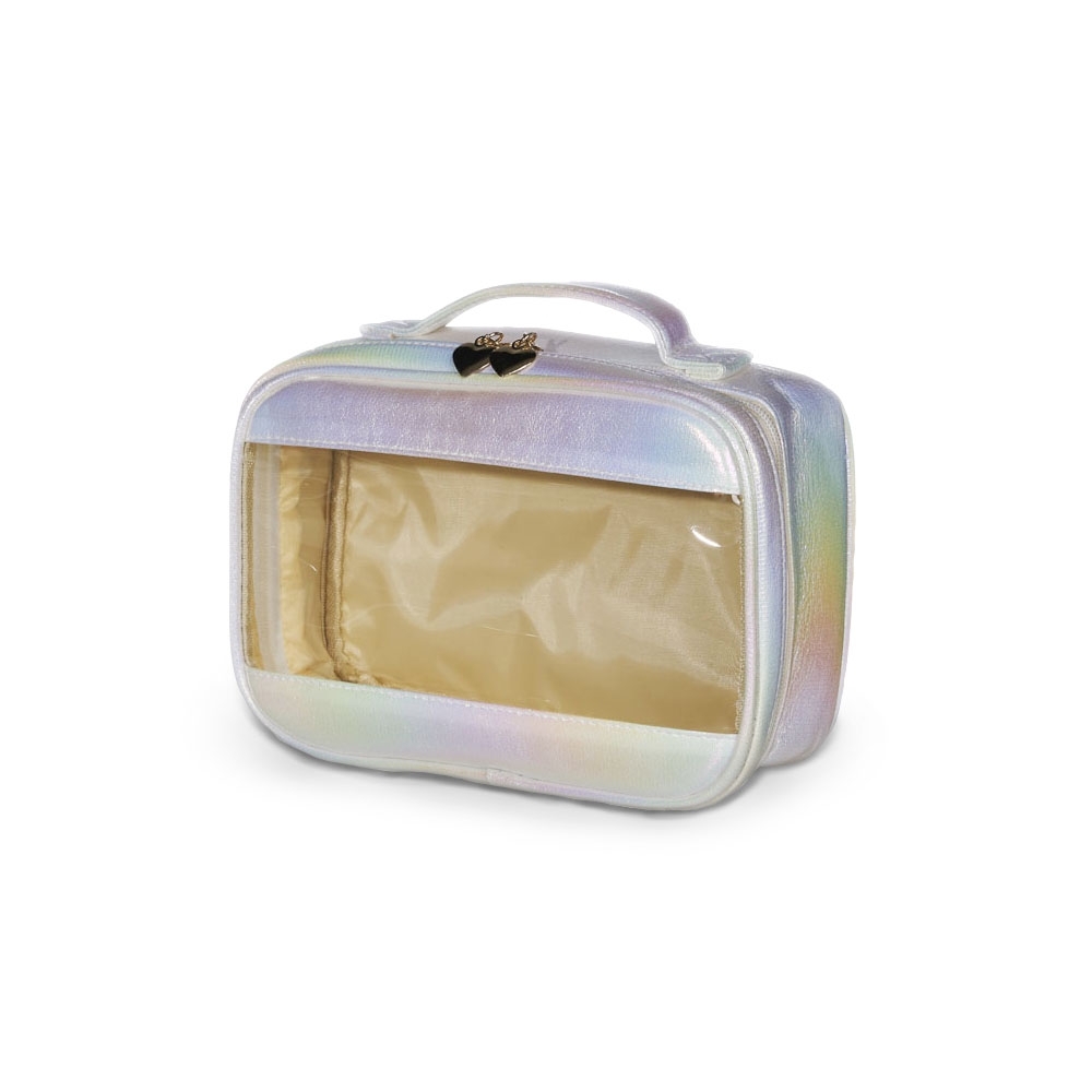 Necessaire holografica impermeável personalizada com a logo da empresa