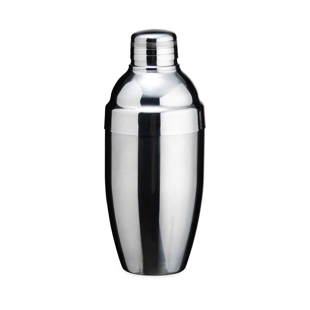 Coqueteleira inox 600 ml na cor Inox, personalizada com a logo da empresa