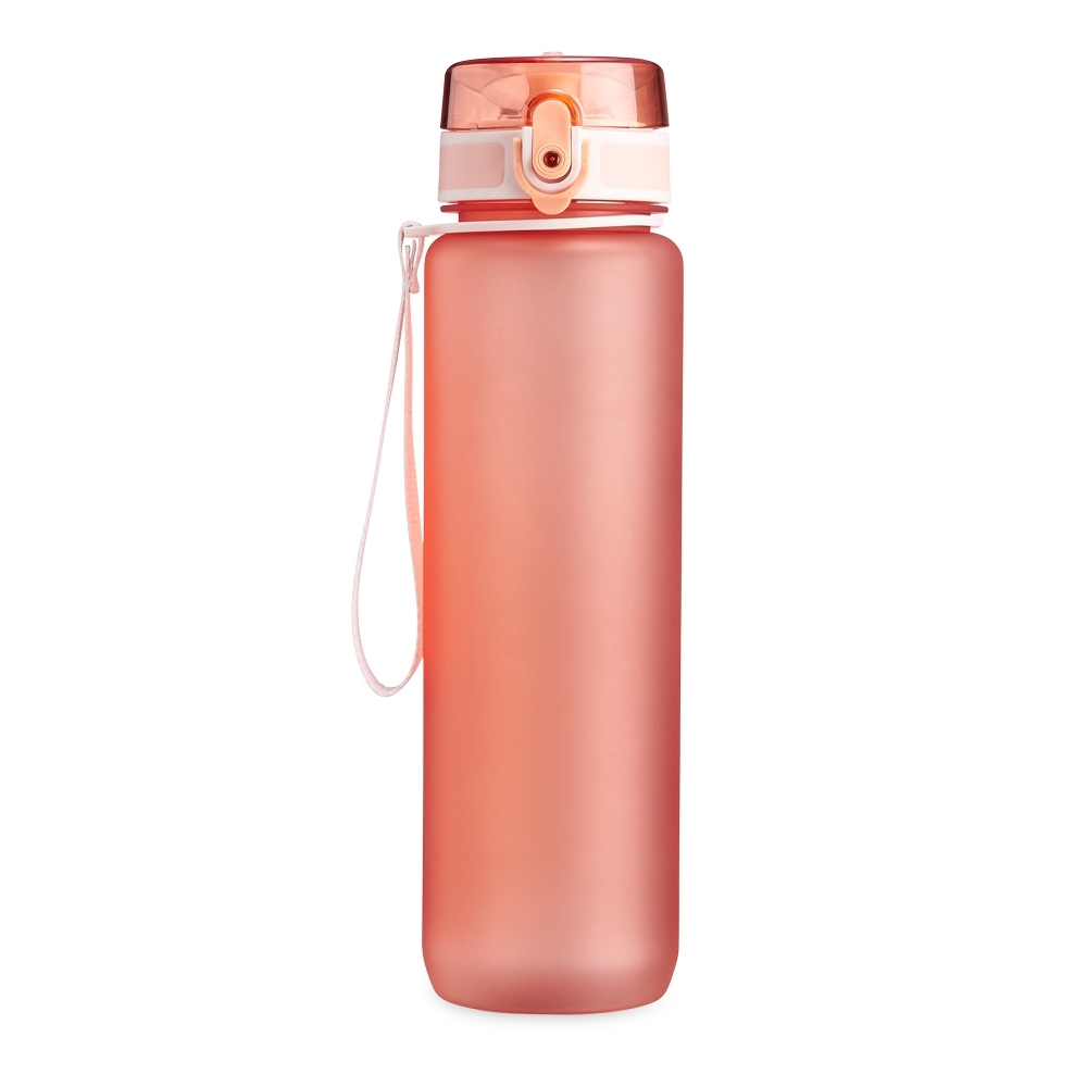 Squeeze plástico 1 litro personalizado com a logo da empresa, na cor laranja