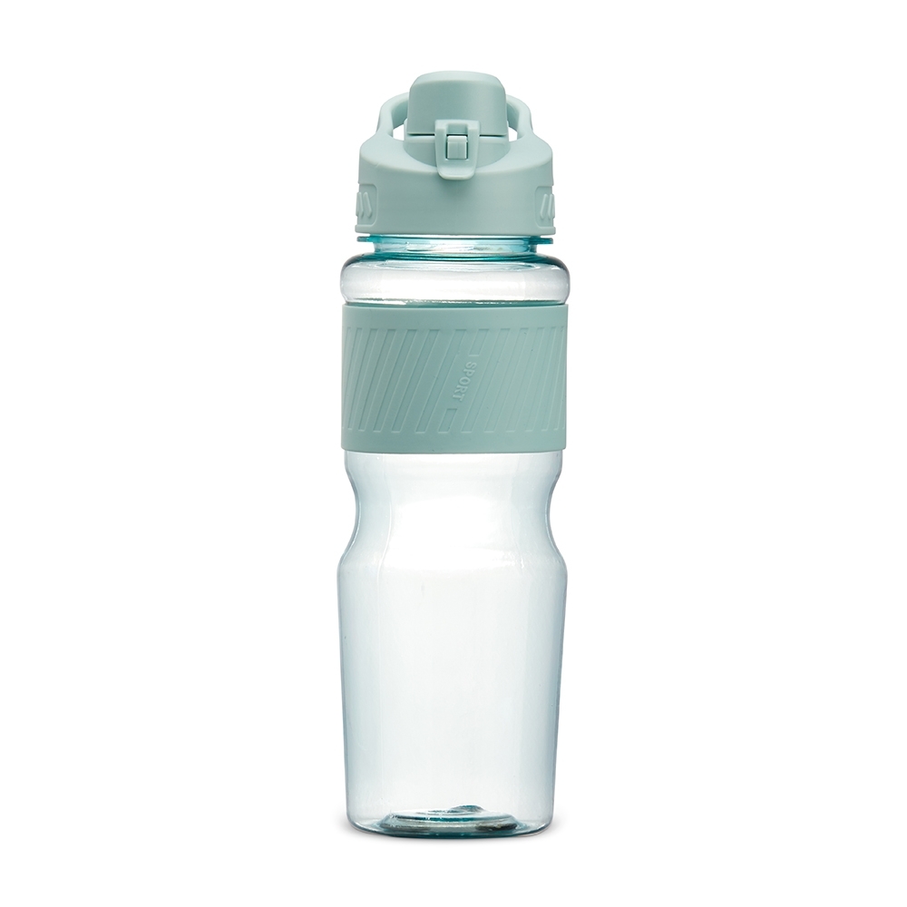 Squeeze plástico 730 ml com alça personalizado com a logo da empresa, na cor verde claro