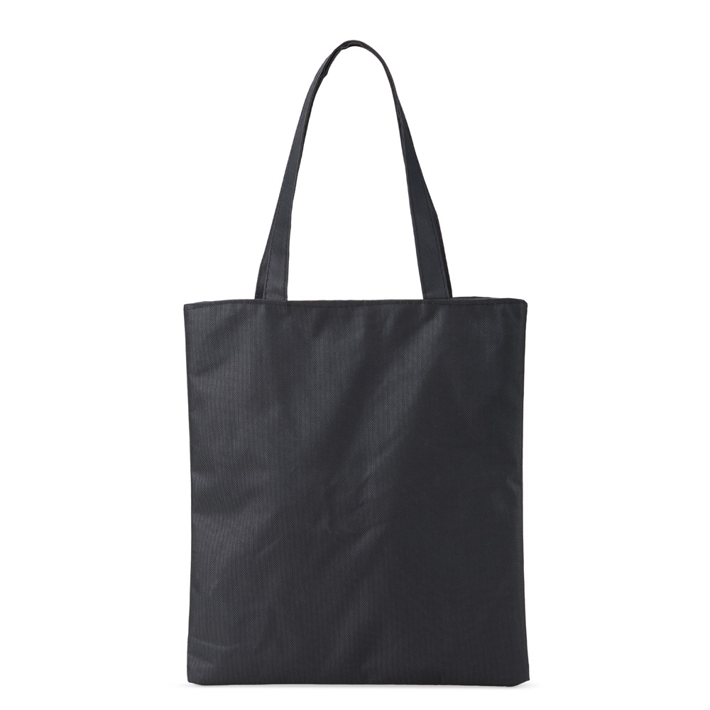 Sacola de nylon lisa com zíper