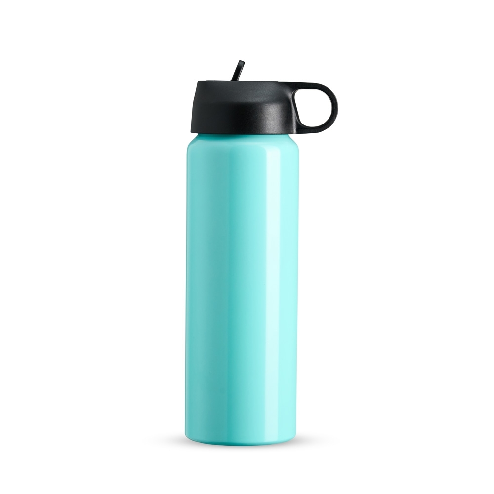 Squeeze de alumínio 800 ml com canudo e alça personalizado com a logo da empresa