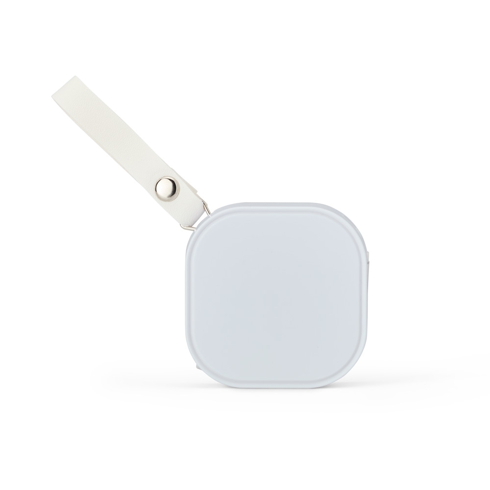 Cabo USB retrátil 3 em 1 na cor Branco, personalizado com a logo da empresa