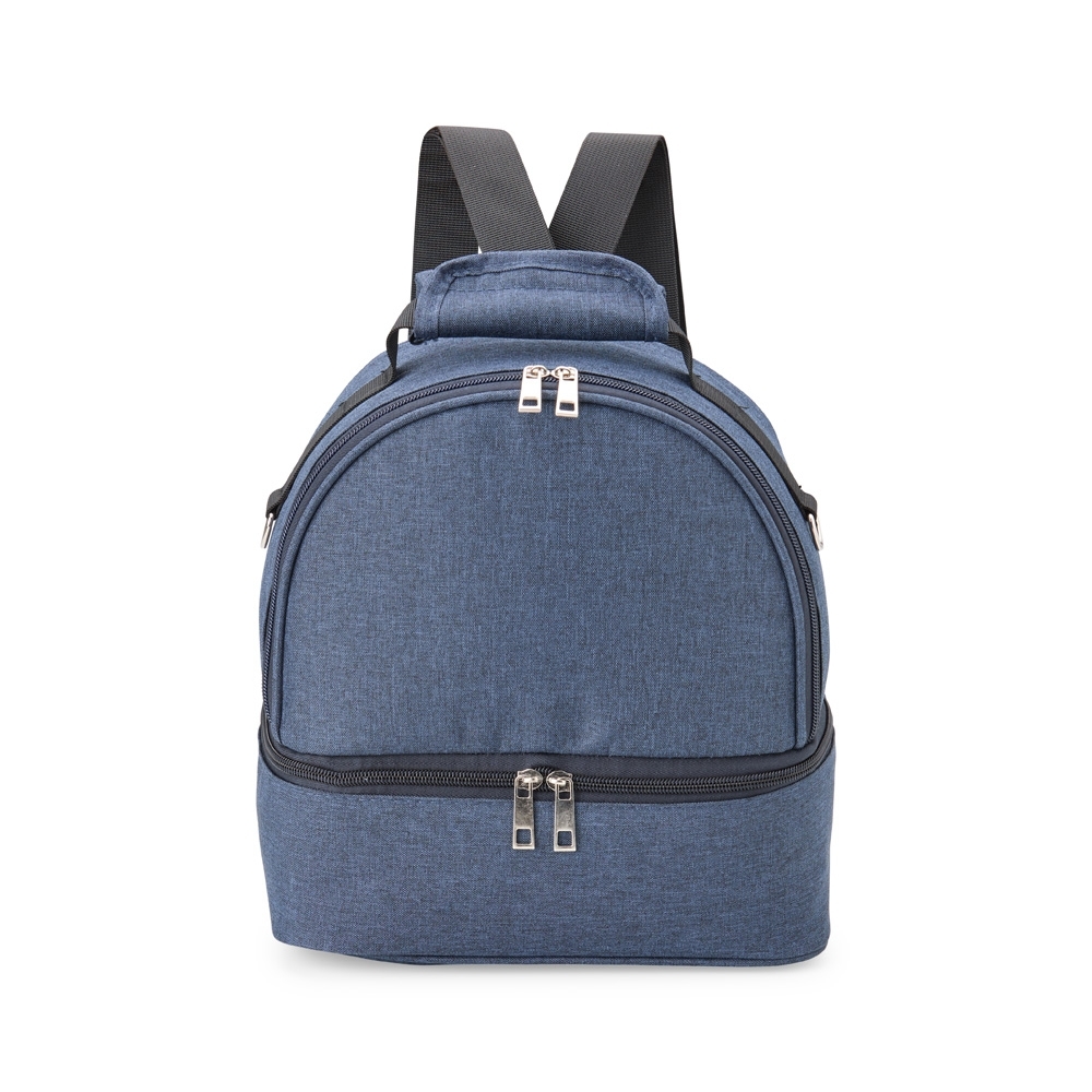 Bolsa térmica dupla 9 litros de nylon com 2 compartimentos personalizada com a logo da empresa