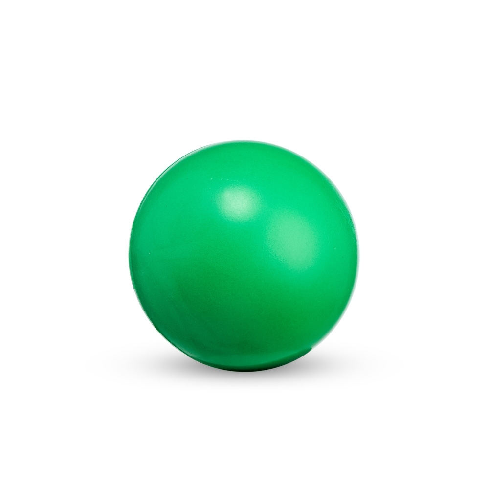 Bolinha antistress PU personalizada com a logo da empresa, na cor verde