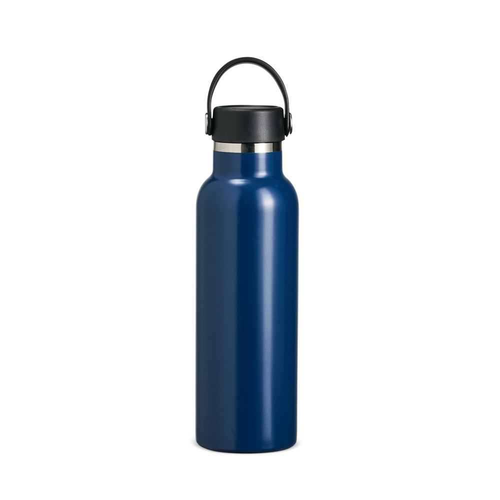 Garrafa térmica inox 550 ml com alça em arco na tampa personalizada com a logo da empresa