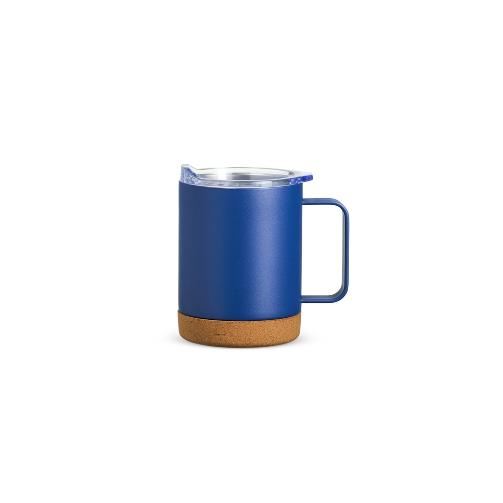 Caneca térmica com cortiça de 400 ml personalizada com a logo da empresa