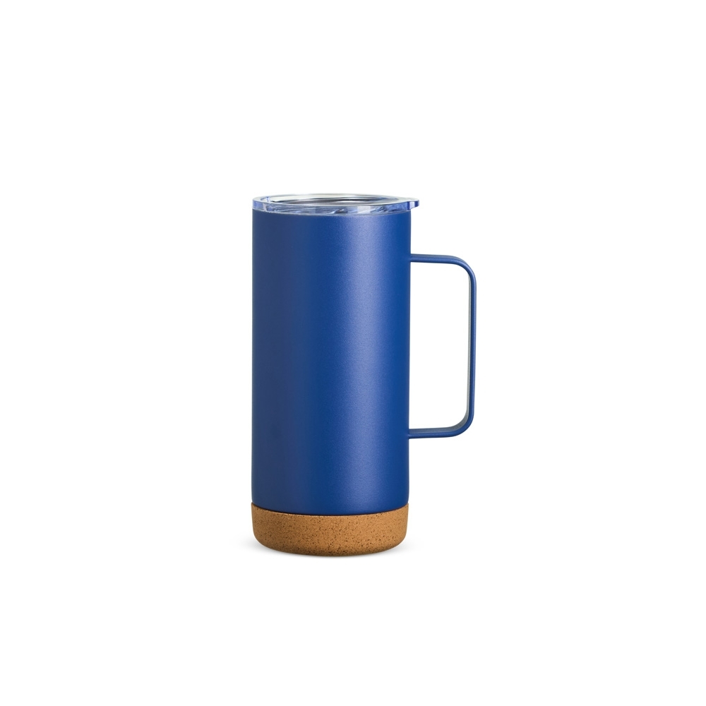 Caneca térmica com cortiça de 500 ml personalizada com a logo da empresa