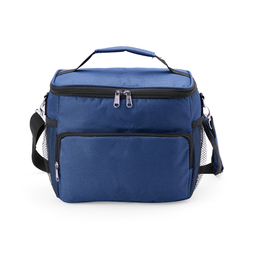 Bolsa térmica 11 litros de poliéster com 2 compartimentos personalizada com a logo da empresa