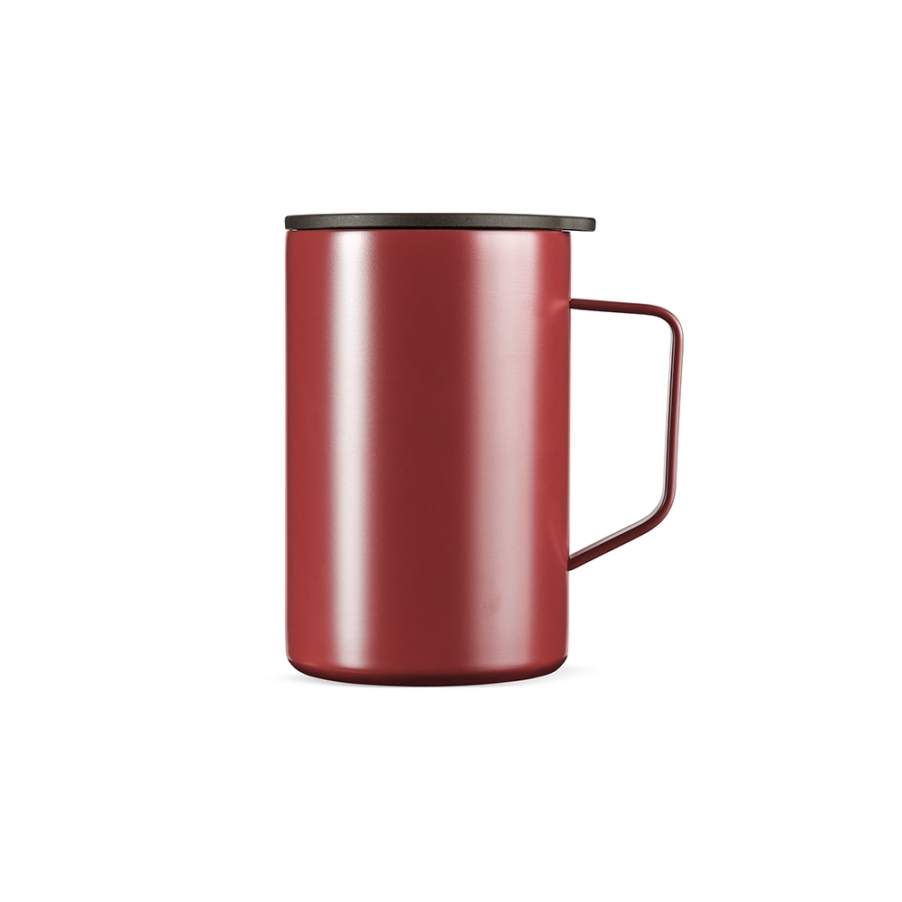 Caneca inox parede dupla 350 ml fosca com alça reta