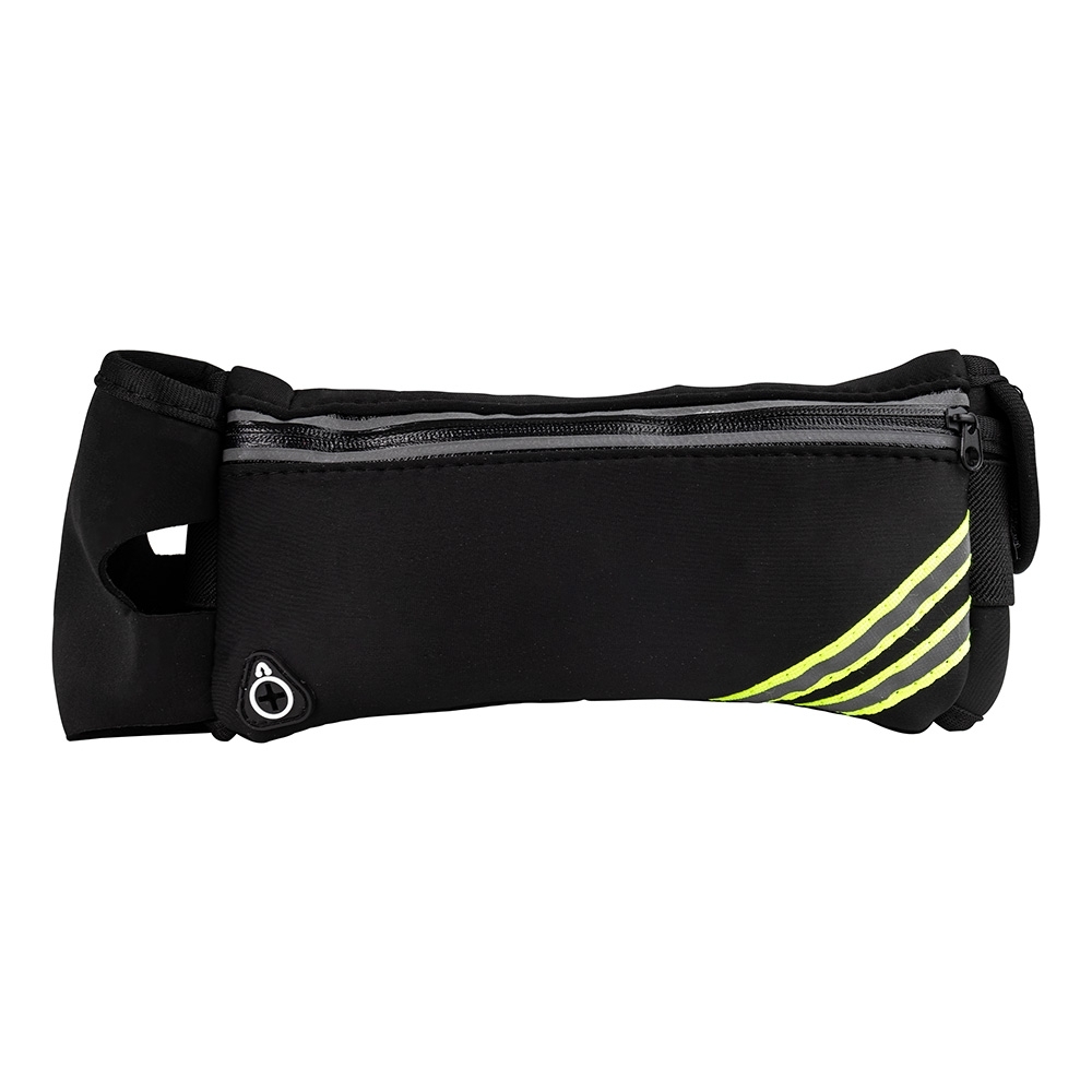 Pochete esportiva de neoprene com compartimento para garrafa personalizada com a logo da empresa