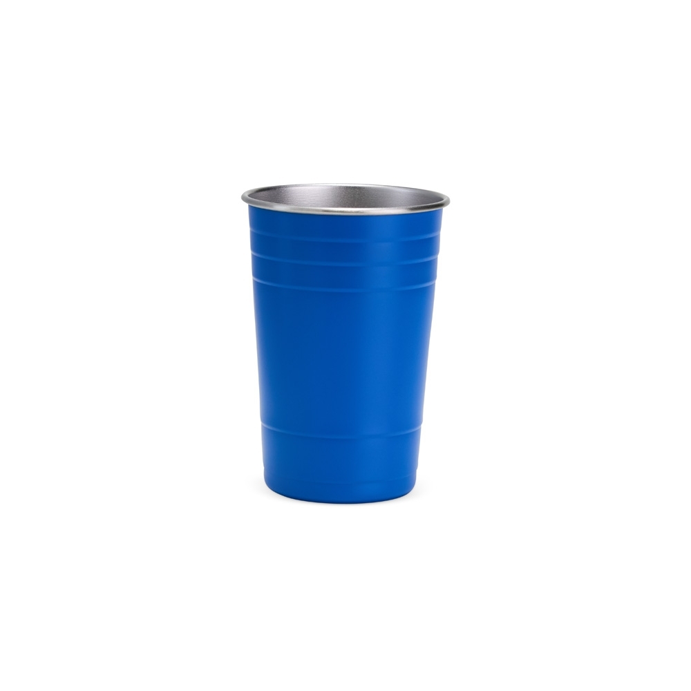 Copo inox 480 ml personalizado com a logo da empresa, na cor azul
