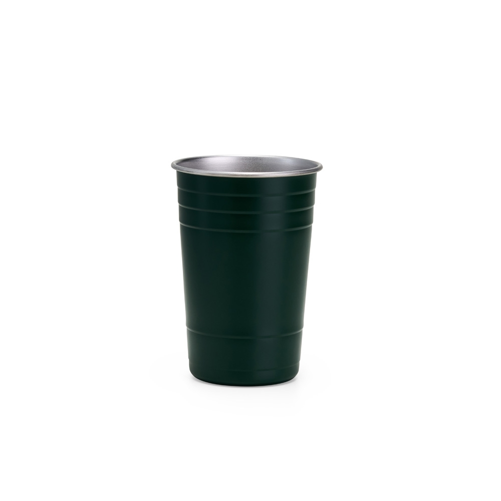 Copo inox 480 ml personalizado com a logo da empresa, na cor verde
