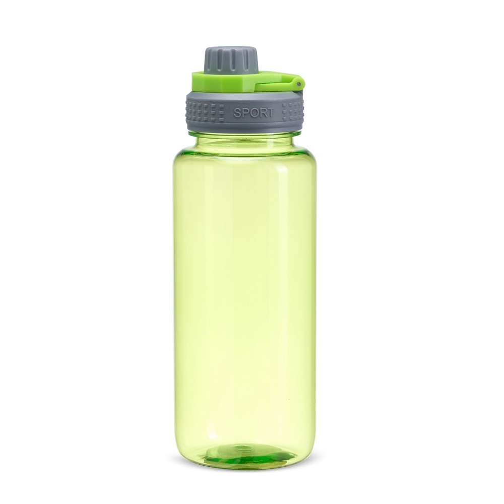 Squeeze plástica 1 litro personalizado com a logo da empresa, na cor verde / cinza