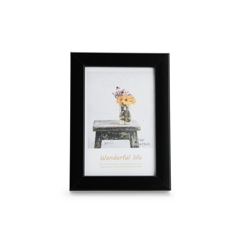 Porta-retrato PVC na cor Preto, personalizado com a logo da empresa