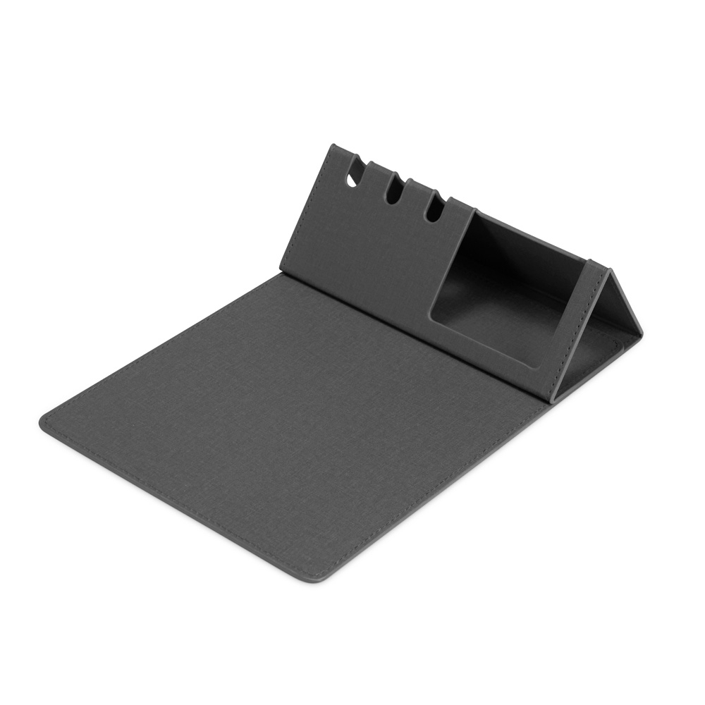 Mouse pad de PU com suporte celular e caneta, foto 2