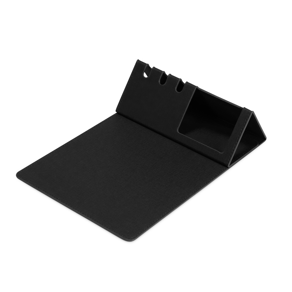 Mouse pad de PU com suporte celular e caneta, foto 3