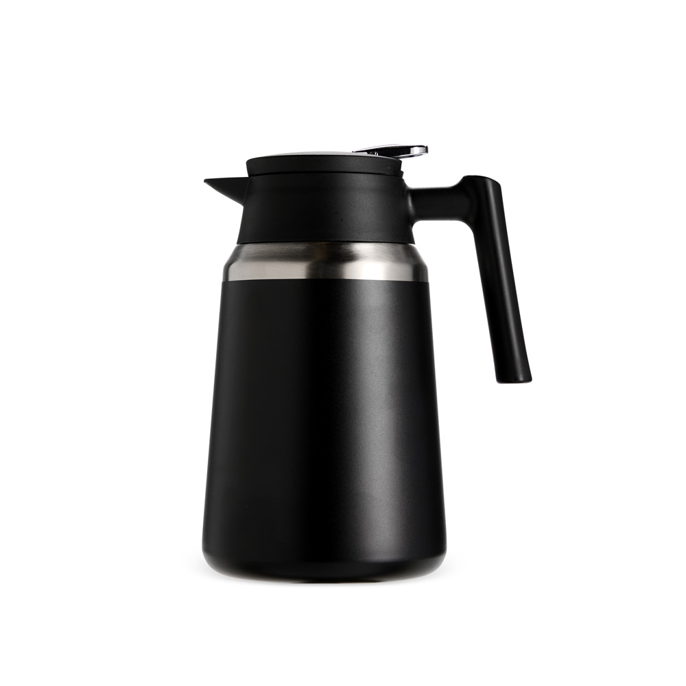 Garrafa térmica 1,5 litro na cor Preto, personalizada com a logo da empresa
