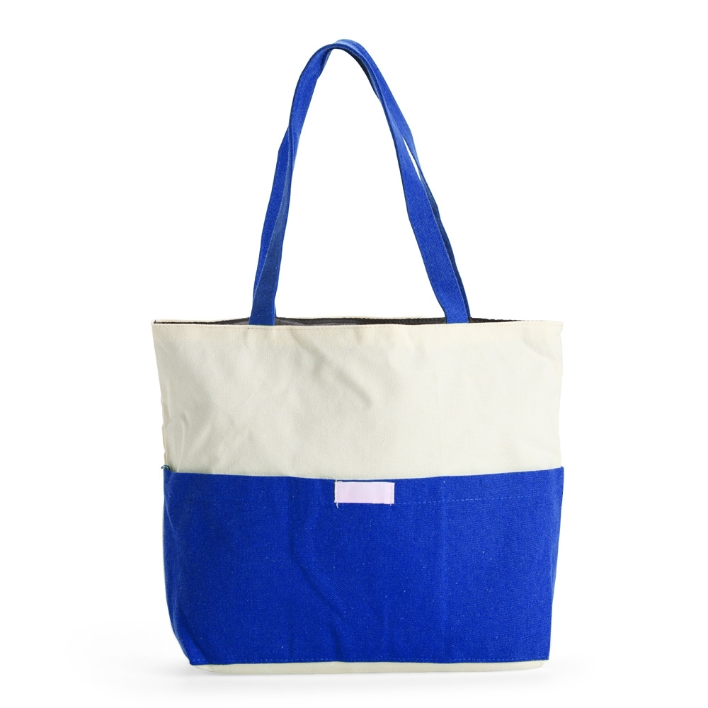 Sacola de lona 356 g/m² com bolso frontal personalizada com a logo da empresa