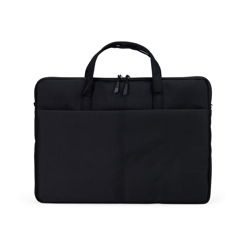 Pasta para notebook 15,6 polegadas de poliéster impermeável na cor Preto, personalizada com a logo da empresa