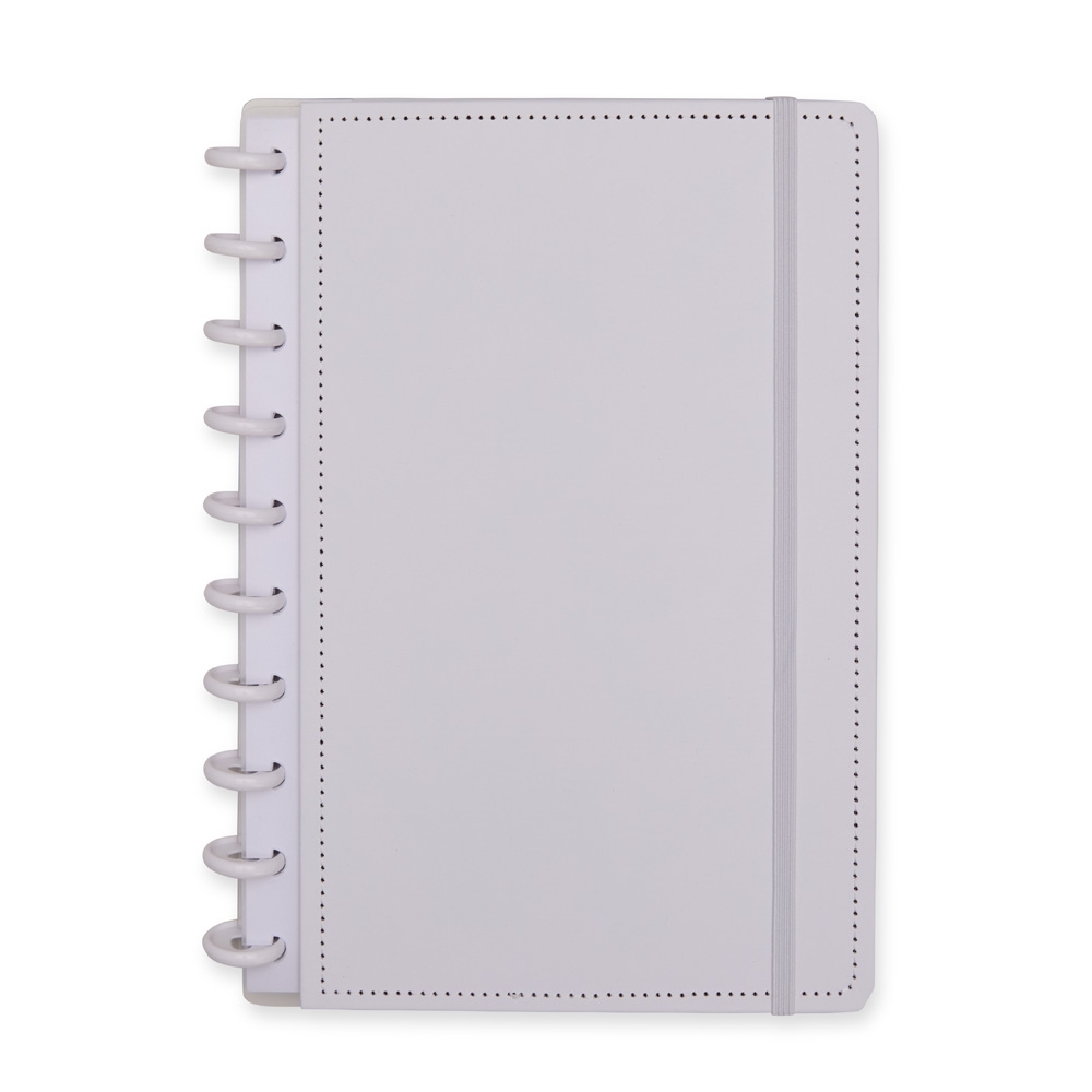Caderno de disco com capa dura de papelão e 80 folhas personalizado com a logo da empresa
