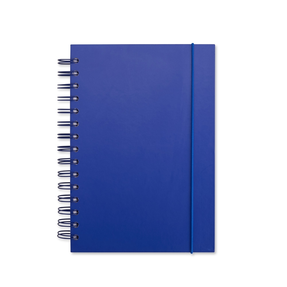 Caderno couchê com capa dura e espiral