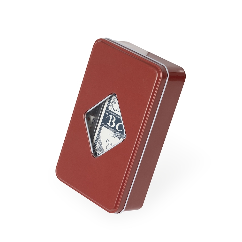 Kit poker com 100 fichas na cor Vermelho, personalizado com a logo da empresa