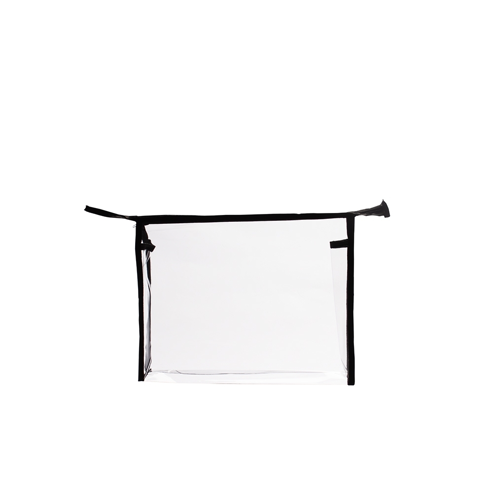 Nécessaire PVC na cor Preto, personalizada com a logo da empresa