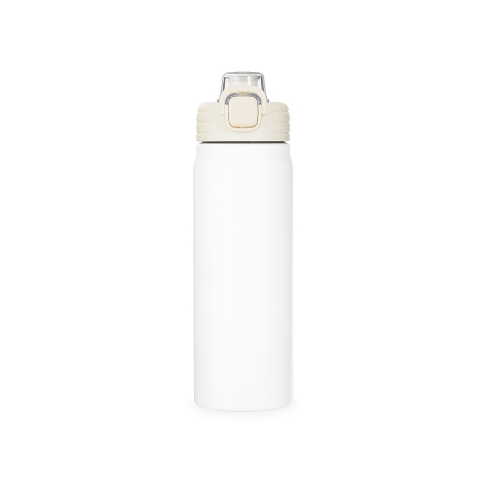 Garrafa térmica 680 ml na cor Branco, personalizada com a logo da empresa