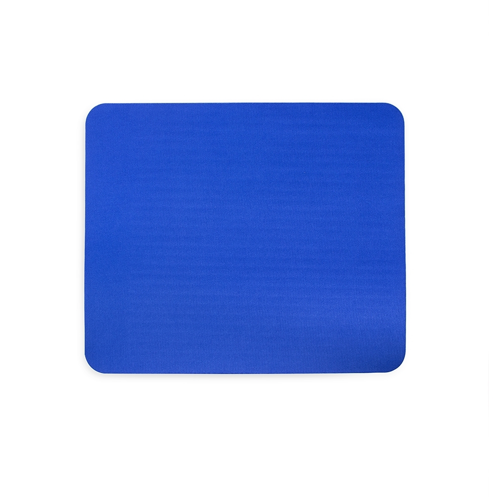 Mouse pad de poliéster flexível (25 x 21 cm) personalizado com a logo da empresa, na cor azul
