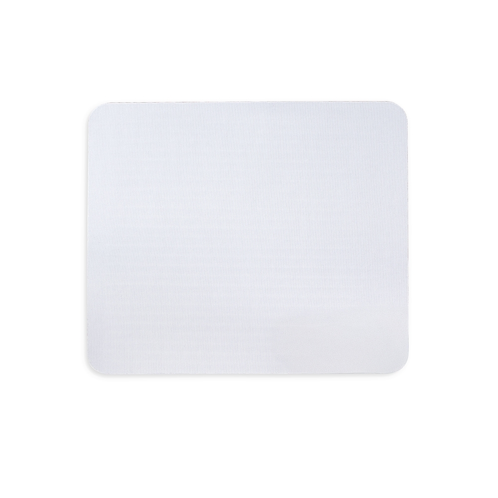 Mouse pad de poliéster flexível (25 x 21 cm) personalizado com a logo da empresa, na cor branco
