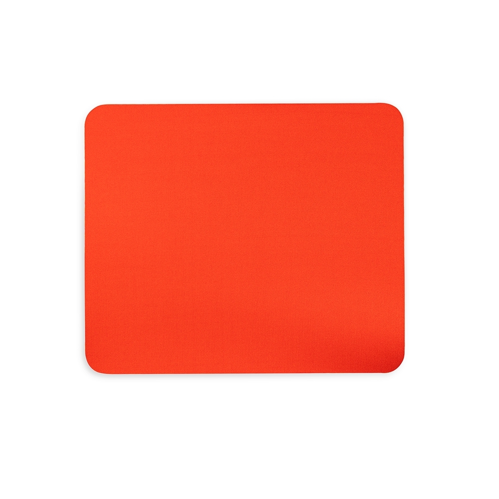 Mouse pad de poliéster flexível (25 x 21 cm) personalizado com a logo da empresa, na cor vermelho