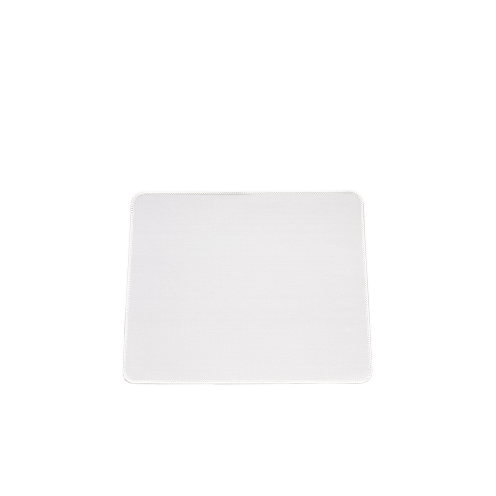 Mouse pad de poliéster flexível (30 x 25 cm) personalizado com a logo da empresa, na cor branco