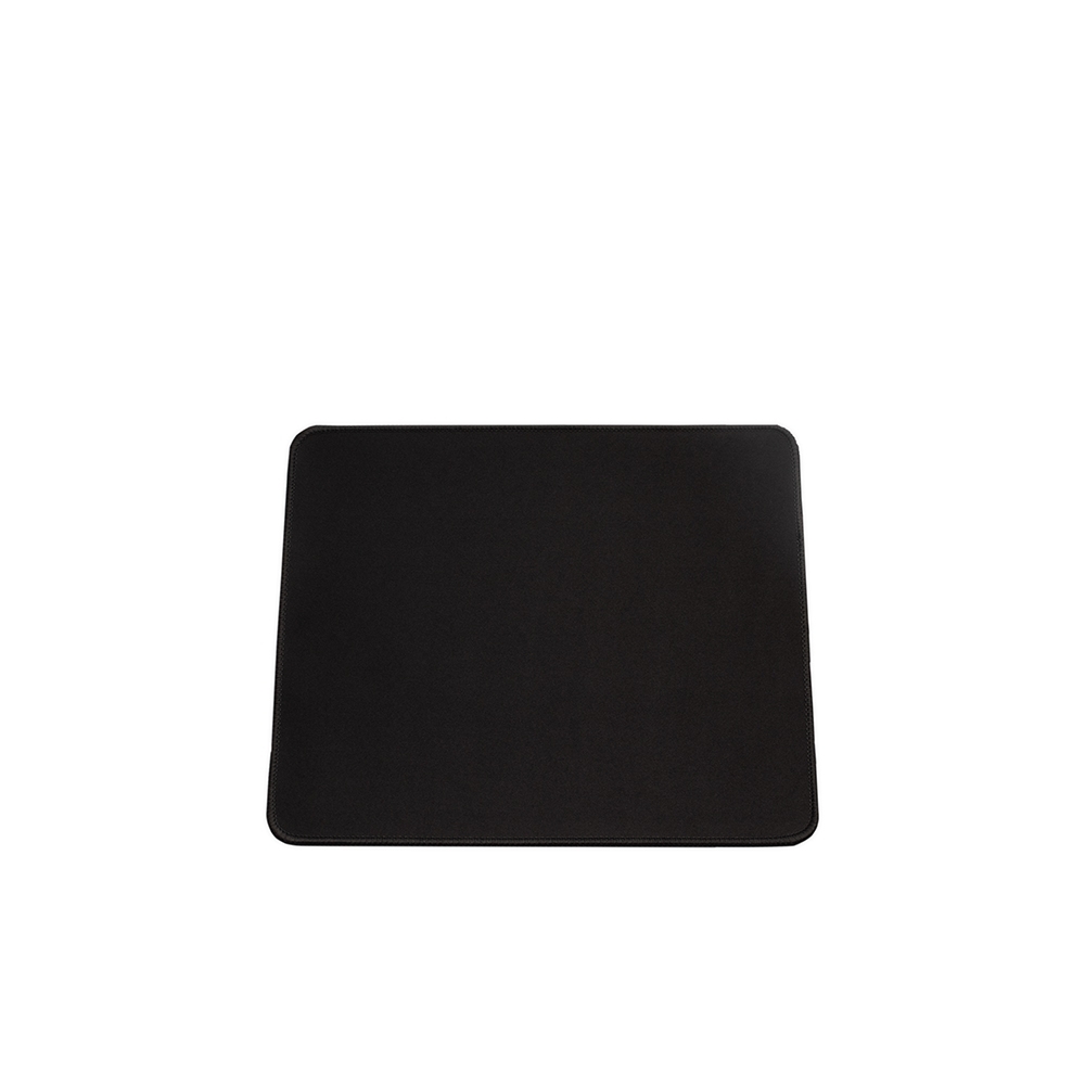 Mouse pad de poliéster flexível (30 x 25 cm) na cor Preto, personalizado com a logo da empresa