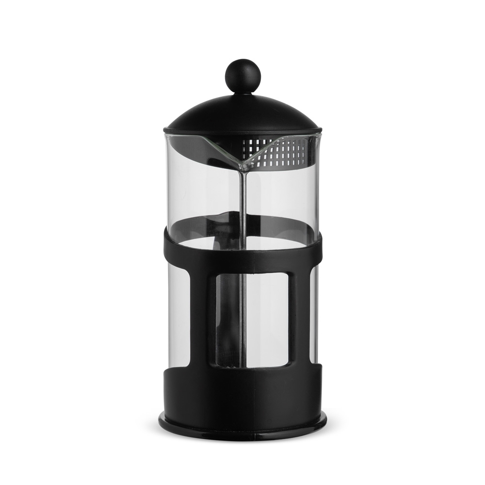 Cafeteira prensa francesa 1 litro de vidro personalizada com a logo da empresa