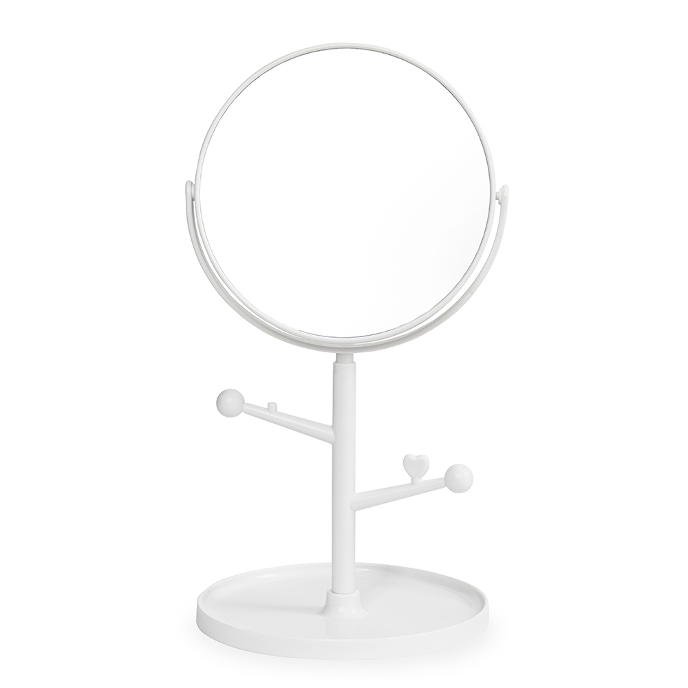 Espelho de mesa plástico na cor Branco, personalizado com a logo da empresa