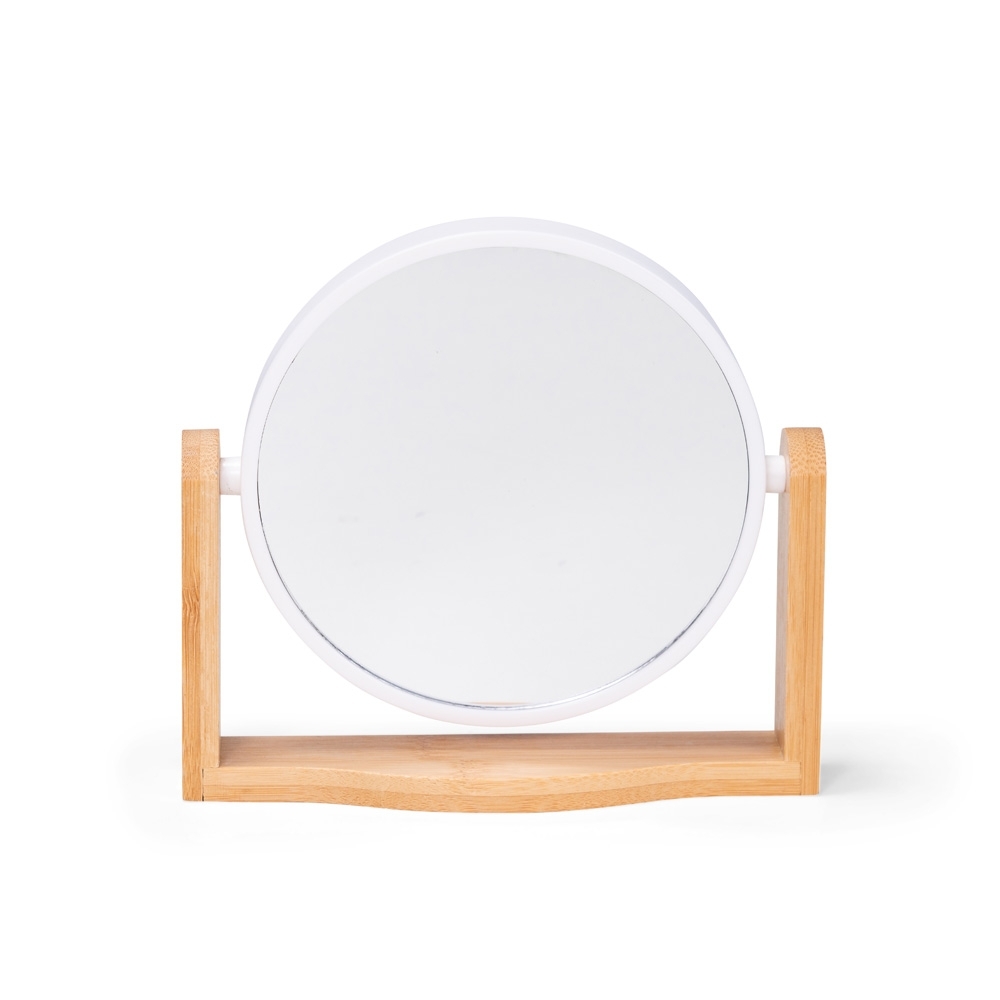 Espelho de mesa bambu personalizado com a logo da empresa