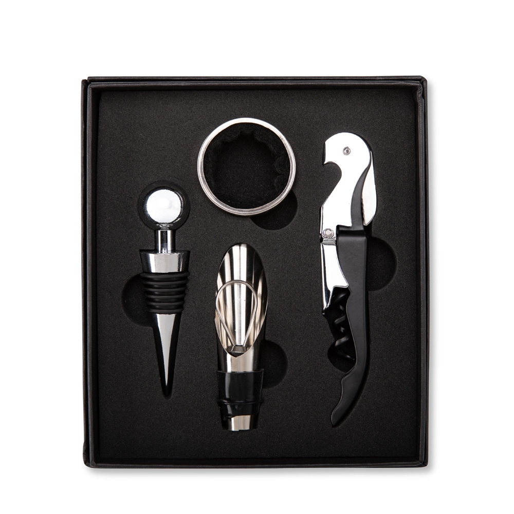 Kit vinho 4 peças personalizado com a logo da empresa