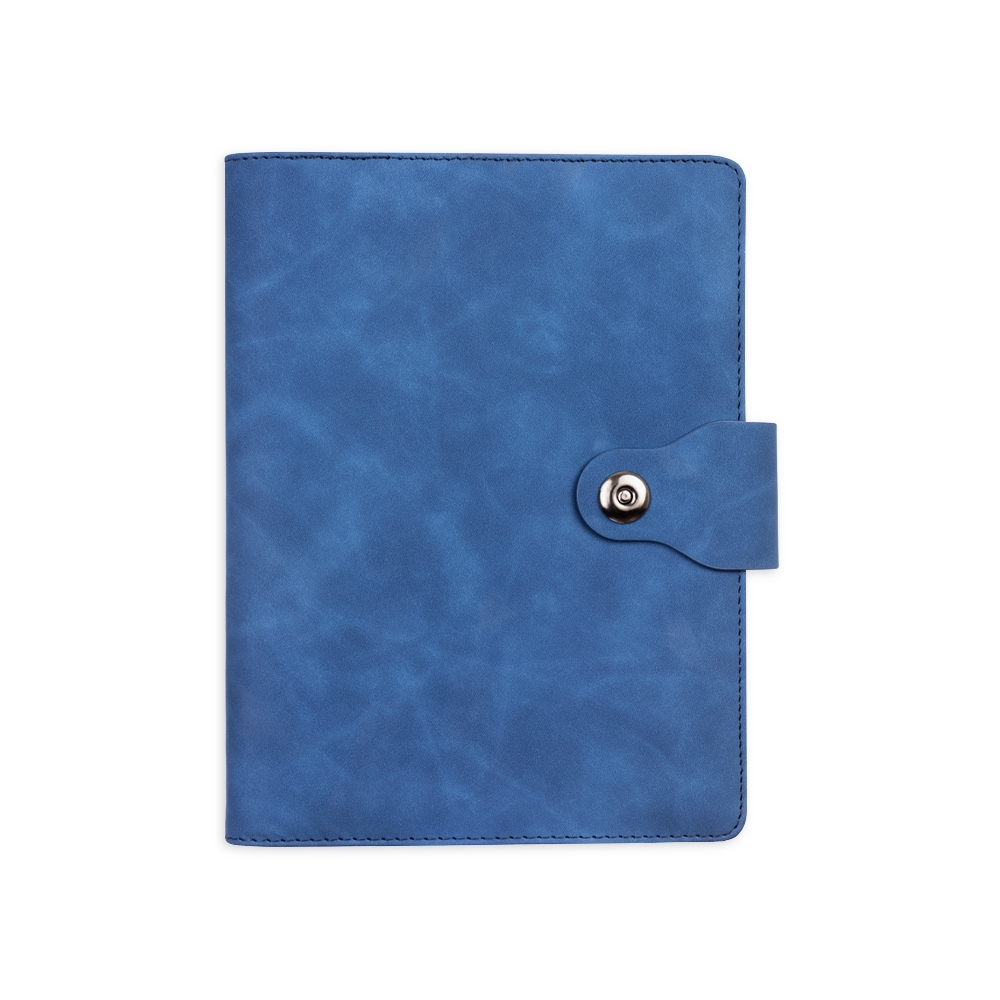 Caderno fichário PU com porta-caneta personalizado com a logo da empresa