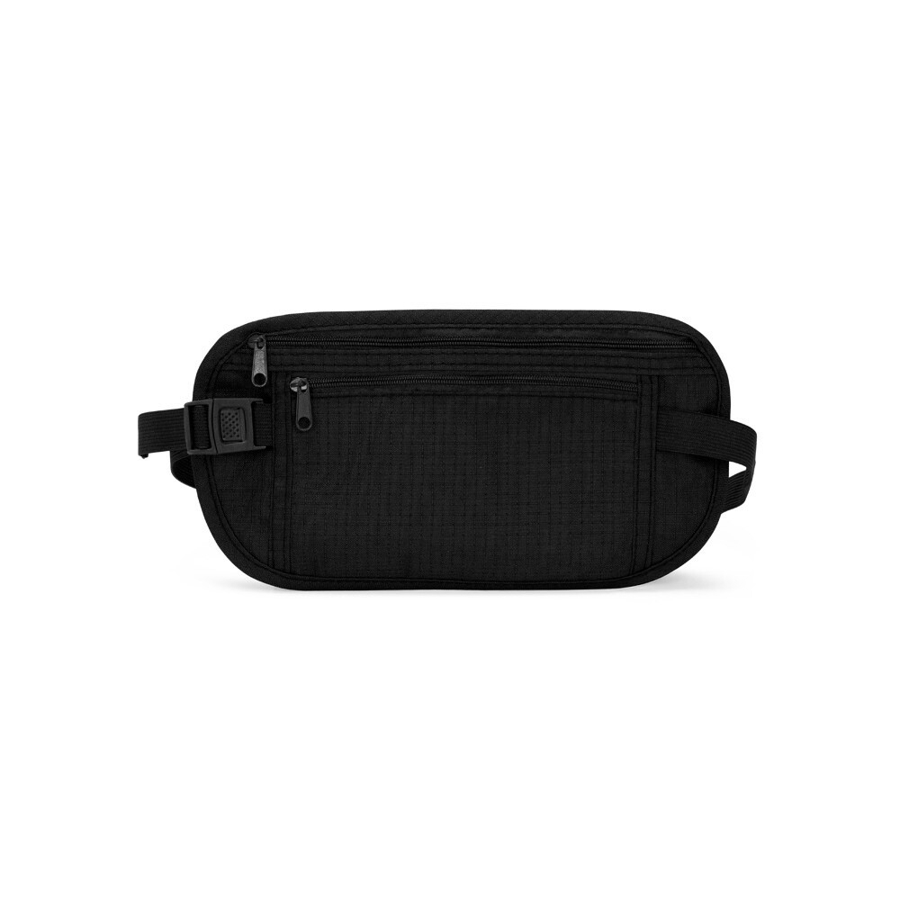 Pochete doleira nylon na cor Preto, personalizada com a logo da empresa