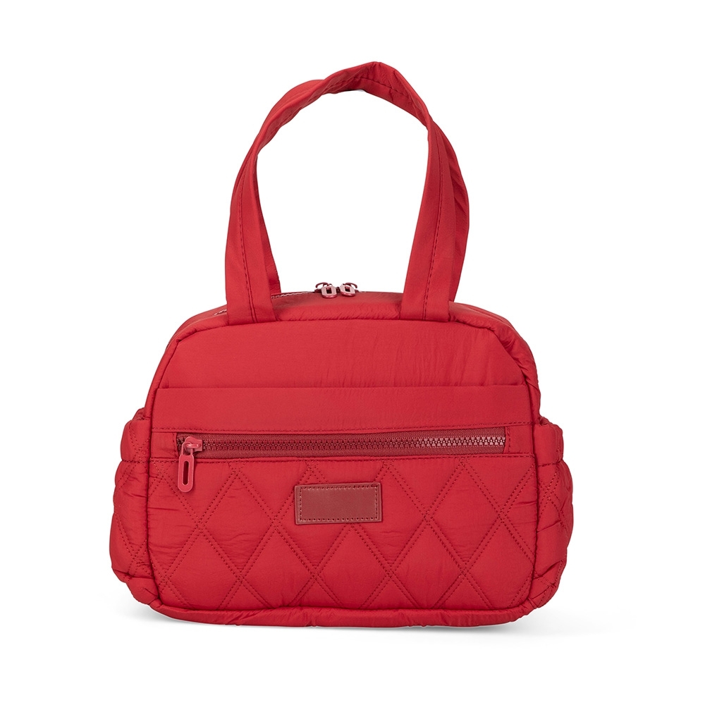 Bolsa térmica 7 litros personalizada com a logo da empresa, na cor vermelho