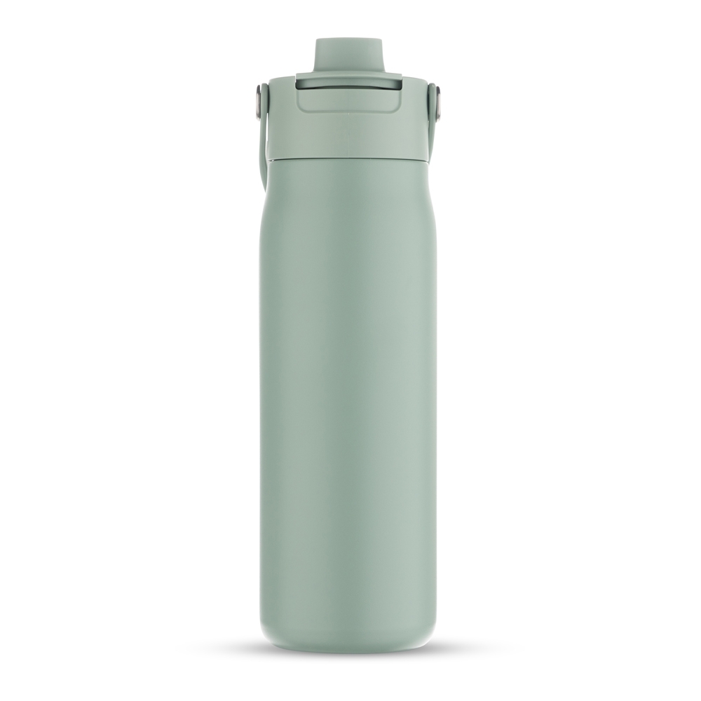 Garrafa térmica 700 ml com canudo personalizada com a logo da empresa, na cor verde claro