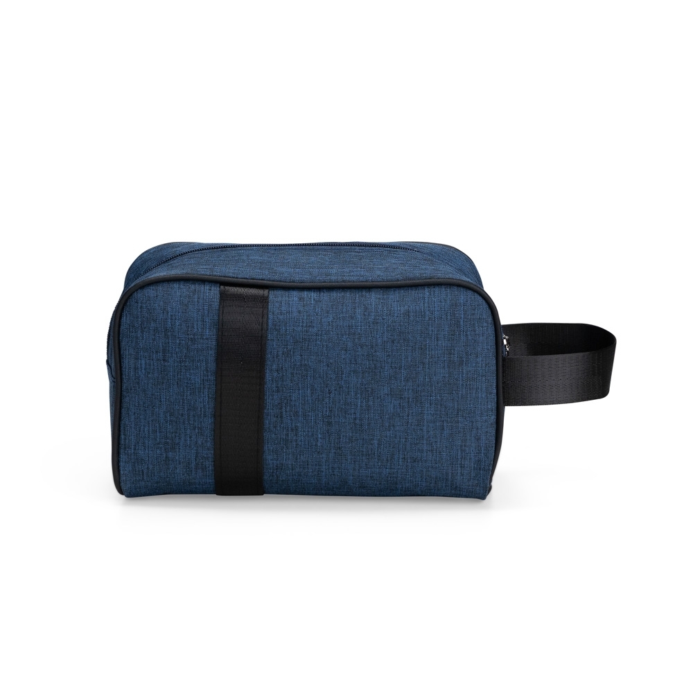 Nécessaire oxford impermeável (15,5 x 24 x 9,5 cm) personalizada com a logo da empresa