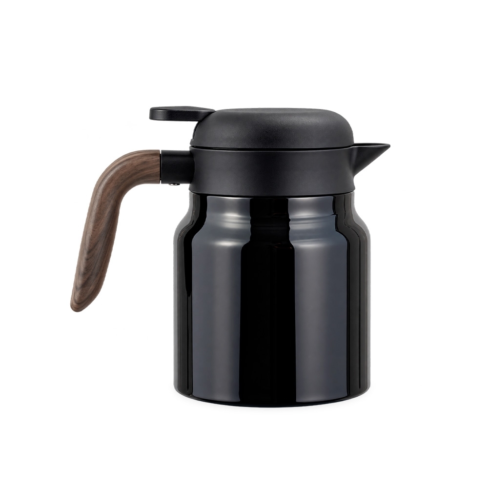 Chaleira térmica 1 litro na cor Preto, personalizada com a logo da empresa