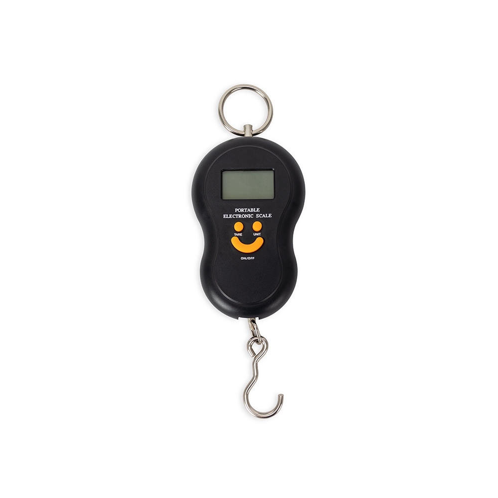 Balança portátil digital 50kg na cor Preto, personalizada com a logo da empresa