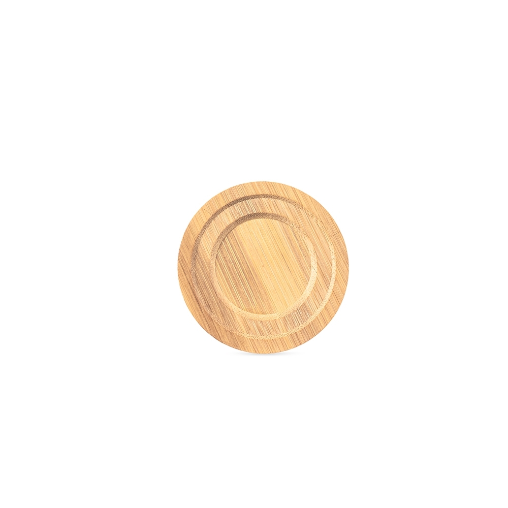 Kit porta-copos bambu 6 peças na cor Bambu, personalizado com a logo da empresa