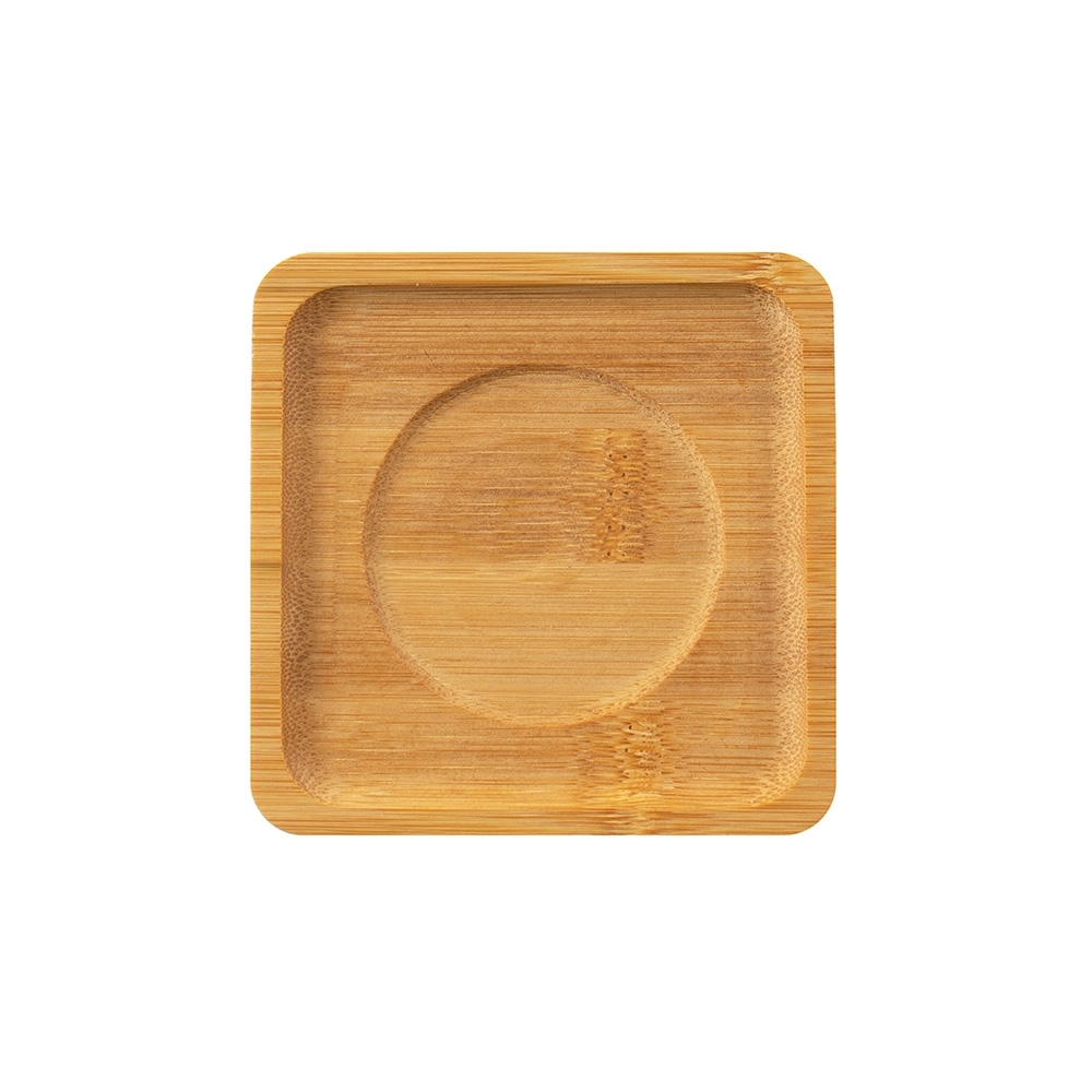 Kit porta-copos bambu 6 peças na cor Bambu, personalizado com a logo da empresa
