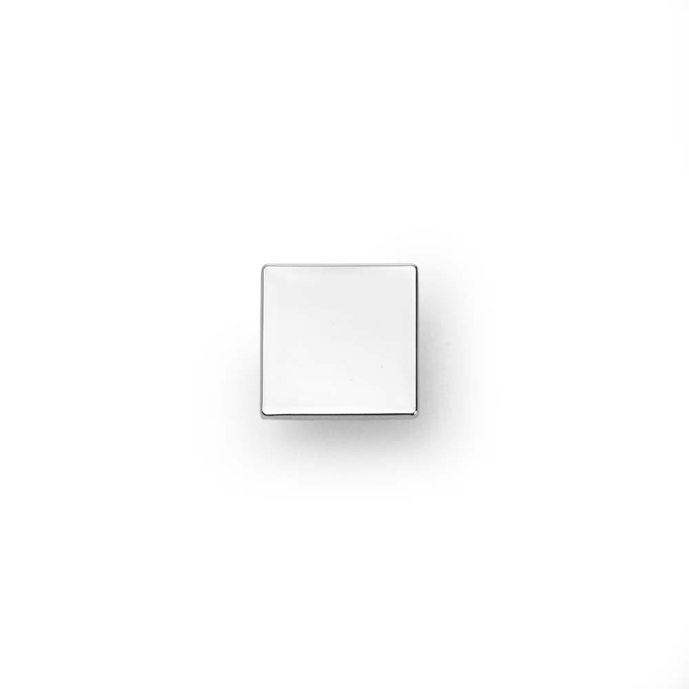 Plaquinha de metal quadrada brilhante para gravação personalizada com a logo da empresa